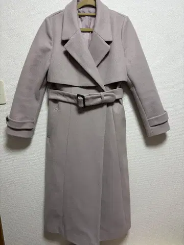 tocco closet 벨트 포함 요크 디자인 롱 코트 M 사이즈