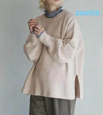 [ 미착용 새상품 ] zootie 와이드 실루엣 퍼프 슬리브 니트