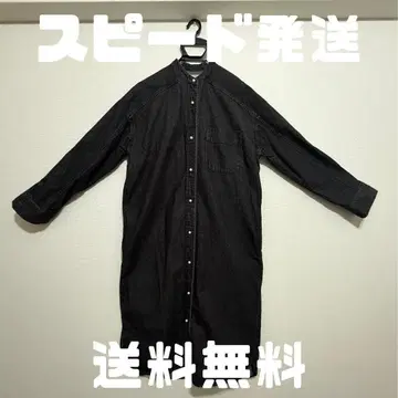 BLANC basque 데님 셔츠 원피스 블랙 사이즈 38