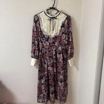 axes 라비앙 로즈 패턴 원피스