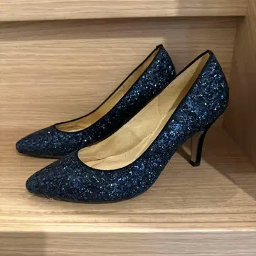 르 탈롱 다크 블루 글리터 하이힐 펌프스