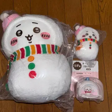 눈사람 봉제 인형 오너먼트 세트 치이카와 (먼작귀)