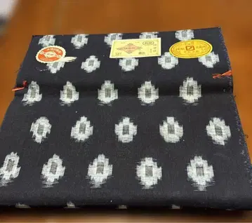 네이비 컬러 특선 이요가스리 기모노 옷감 새상품