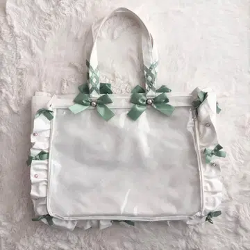 자카마트 프릴 토트 더스티 민트 a3