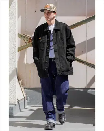 PRISON BLUES 프리즌 블루스 데님 야드 코트(커버올)