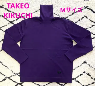 [컨디션 최상] 한 번만 사용 다케오 키쿠치 터틀넥 M 보라색