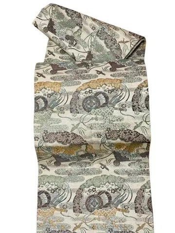 S165 앤티크 마루오비 전통 패턴 순수 실크