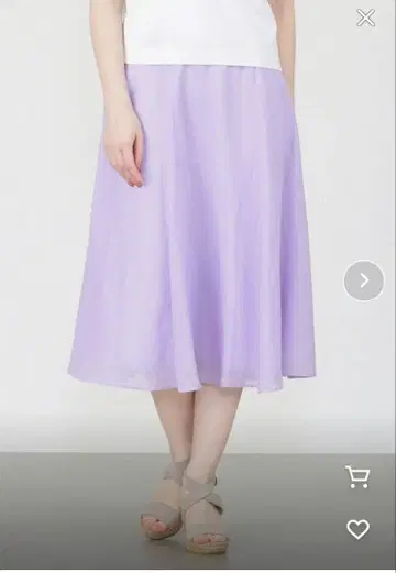 AMACA 폴리에스테르 오간자 플레어 스커트 38