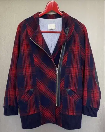 BAND OF OUTSIDERS 울 가죽 자켓 더블 라이더스