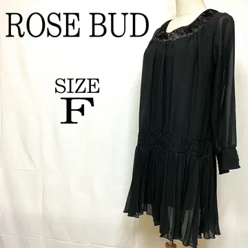 ROSE BUD 프릴 넥 쉬폰 원피스 성인 여성 로즈버드