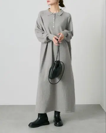 PUAL CE CIN 니트 폴로 원피스