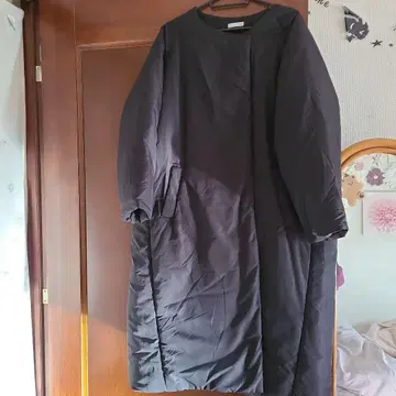 블랙 롱 다운 자켓