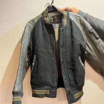 [ 새상품급 ] Max Fritz 울 x 가죽 라이더 자켓