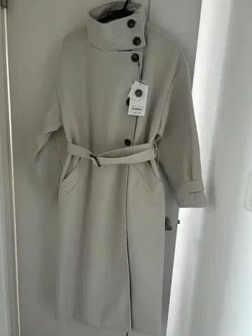 OLIVE des OLIVE 스탠드 카라 롱 코트