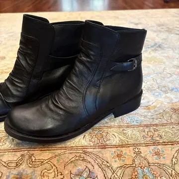 블랙 가죽 숏부츠 26.0