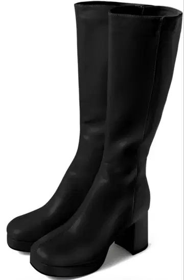 GRL 센터 심 청키힐 가죽 롱 부츠[gd1431]