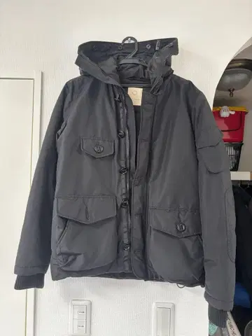 후드 부착 블랙 남성용 M 사이즈 자켓