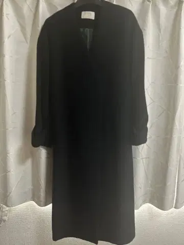 BEAMS 블랙 롱 코트