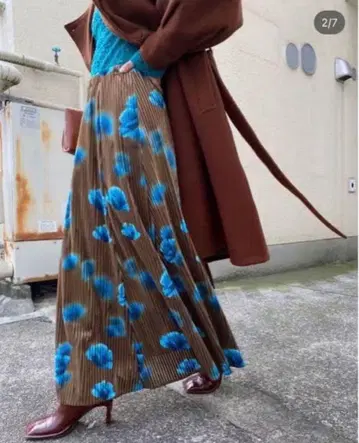 AMERI MILA VELOUR CUT SKIRT vintage