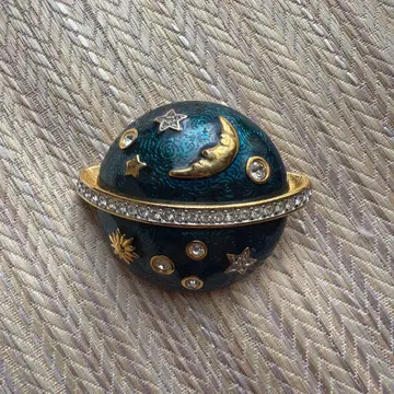 스와로브스키 브로치 달과 별 우주