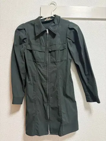 MOUSSY 다크 그레이 집업 원피스