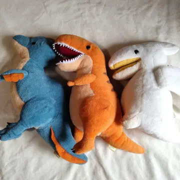 공룡 시대 봉제 인형 큰 티라노사우루스 벨로키랍토르 프테라노돈