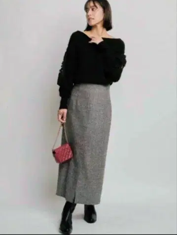 [택 포함 새상품] 마이 스트라다 체크 타이트 스커트 36