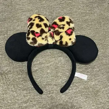 미니 머리띠 리본 레오파드 무늬 레오파드