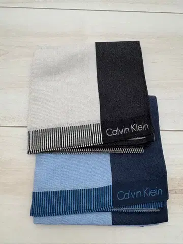 Calvin Klein 스트라이프 손수건 2장 세트