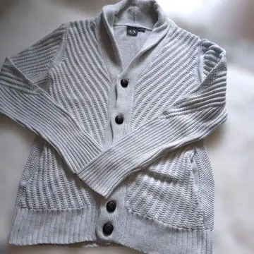 Armani Exchange 그레이 니트 가디건