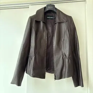 조르지오 아르마니 브라운 가죽 자켓 38