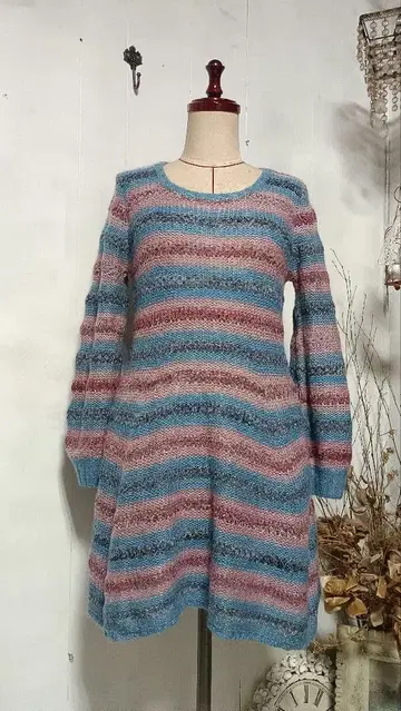 Y2K 페어리 그런지 h bis 아쉬 니트 원피스