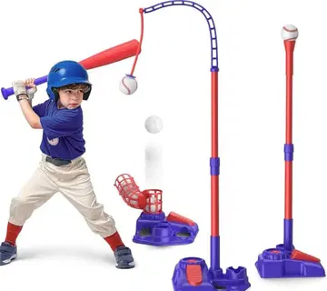 야구 완구 세트 야구공 5개 높이 조절 가능