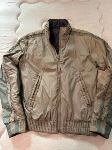 REPLAY 카키/블랙 리버서블 나일론 자켓 XL