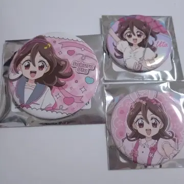 사쿠라 우타 큐어 아이돌 캔뱃지 3개 세트
