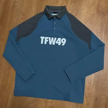 정가 31,000엔 TFW49 롱 피케 셔츠 네이비 골프
