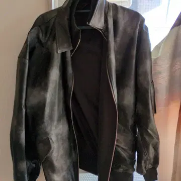 가죽풍 블랙 자켓