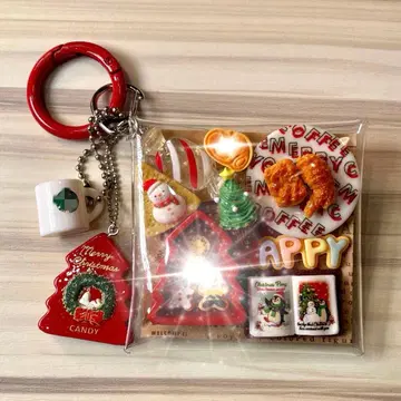 가챠 파우치 레드 크리스마스 PEANUTS