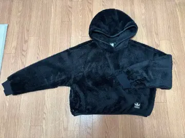 adidas 블랙 플리스 후드티