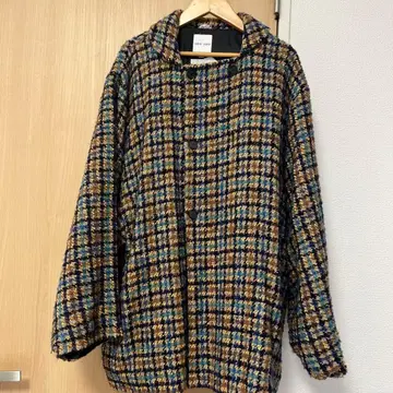 SOU SOU 체크 무늬 오버 사이즈 코트