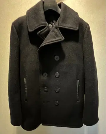 Schott x Journal Standard 가죽 코트 피코트