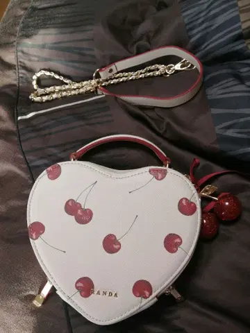 RANDA 2WAY 체리 프린트 하트 백