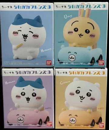 치이카와 프렌즈 3 4종 세트 치이카와 하치와레 토끼 쿠루마 부이