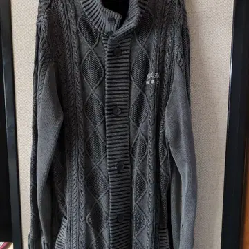 MCD 다크 그레이 케이블 짜임 가디건 XX-Large