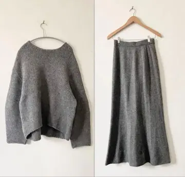 메리노울 니트 업 셋업 plage