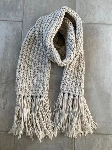 Golden Hook 골든 후크 손뜨개질 핸드메이드 니트 머플러