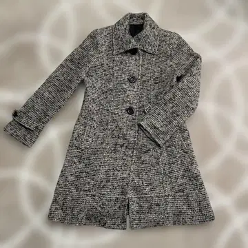 그레이 트위드 롱 코트