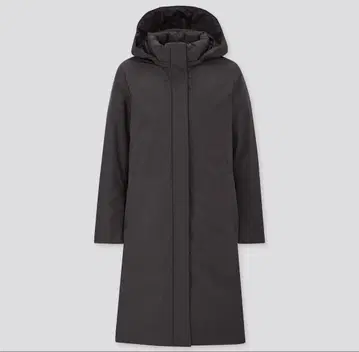 유니클로 하이브리드 다운 코트 블랙