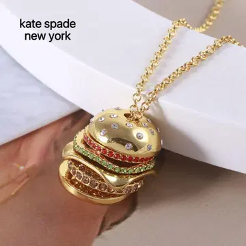 케이트 스페이드 햄버거 모양 목걸이 골드색
