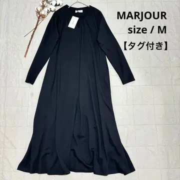 새상품 MARJOUR 마주르 분또 드레스 롱 원피스 M 블랙